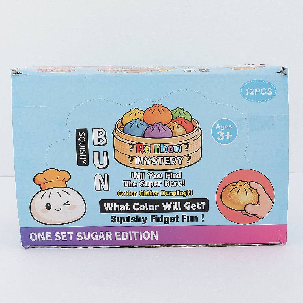 Rainbow Bun Squishy Fidget Toy