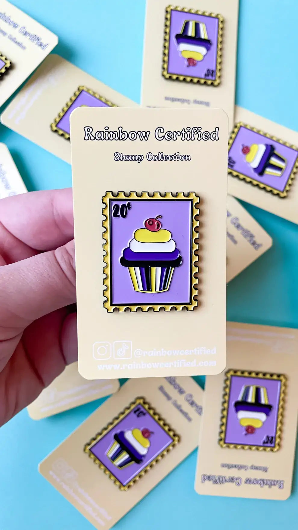 Non-Binary Cupcake Pin