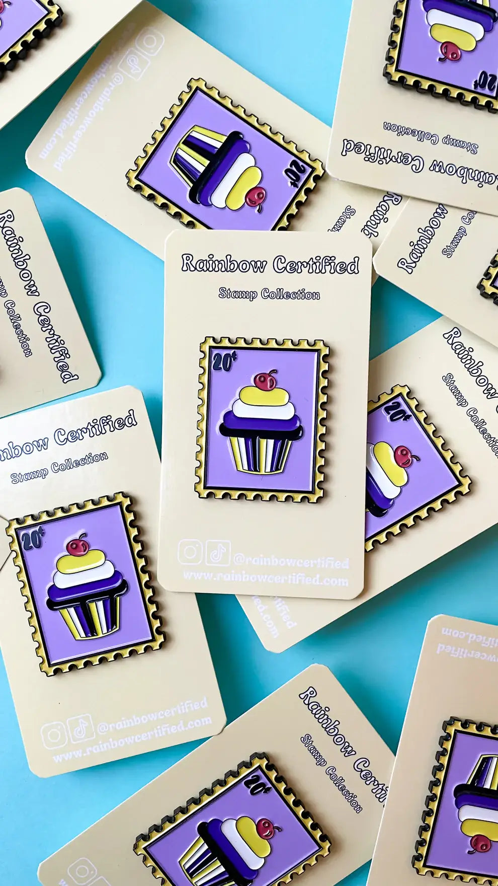 Non-Binary Cupcake Pin