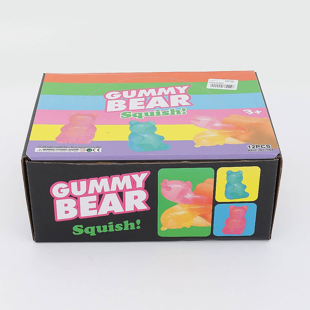 Transparent Gummy Bear Squish Fidget Toy