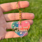 Fresh Out Of Fucks Iridescent Acrylic Keychain