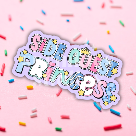 Side Quest Princess Vinyl Sticker