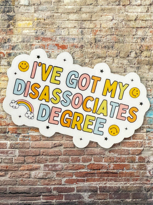Disassociates Degree Vinyl Sticker