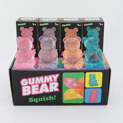Transparent Gummy Bear Squish Fidget Toy
