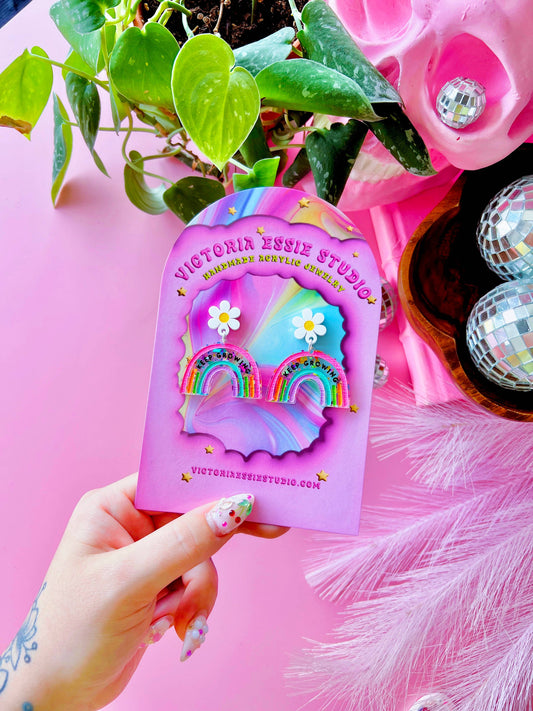 Keep Growing Rainbow Earrings