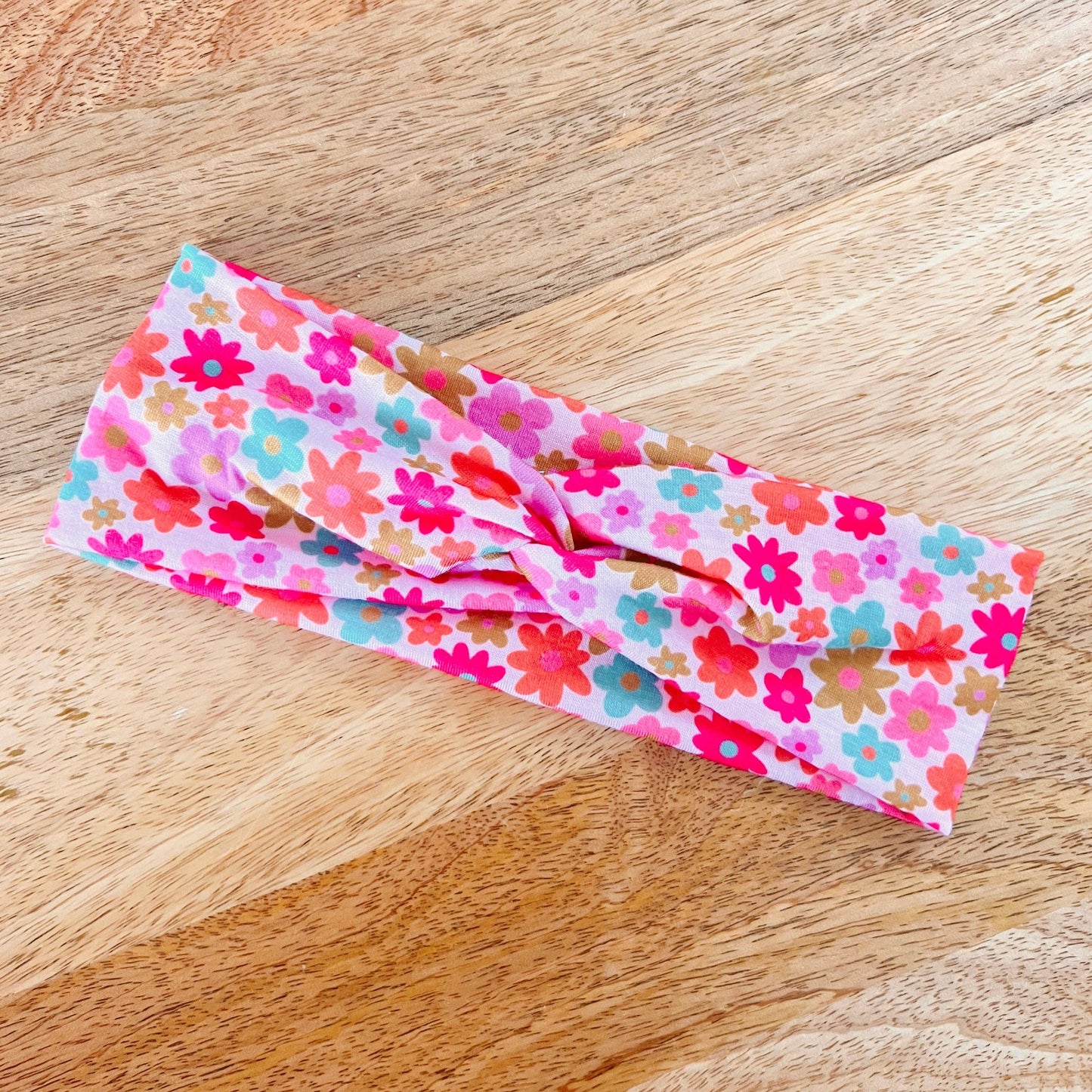 Stretchy Tie Headband - Retro Florals