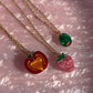 Strawberry Necklace Fruit Jewelry Necklace 