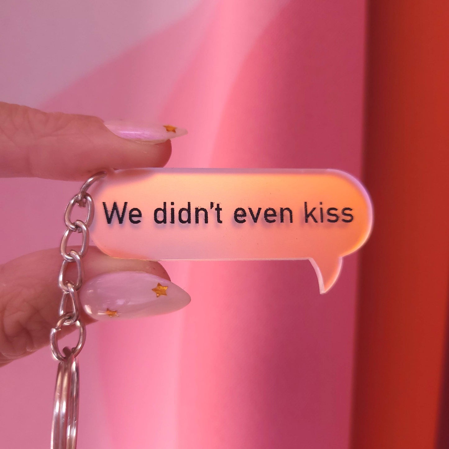 "We didn't even kiss" - Heated Rivalry Iridescent Keychains