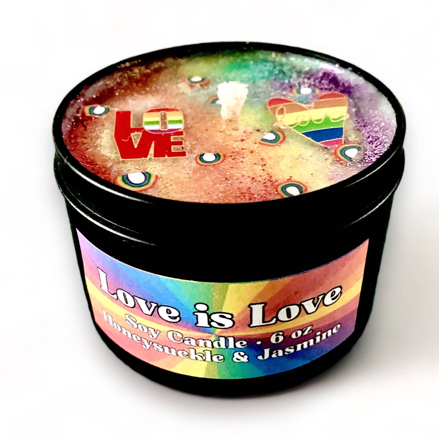 Love is Love Candle - Honeysuckle Jasmine Scent