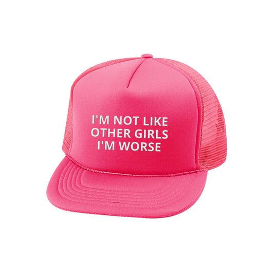 I'm Worse Embroidered Trucker Summer Mesh Cap