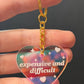 Expensive And Difficult Iridescent Acrylic Keychain