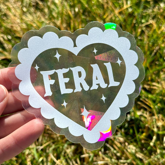 Feral Heart Suncatcher Decal