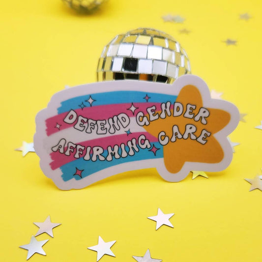 Defend gender affirming care sticker transgender waterproof