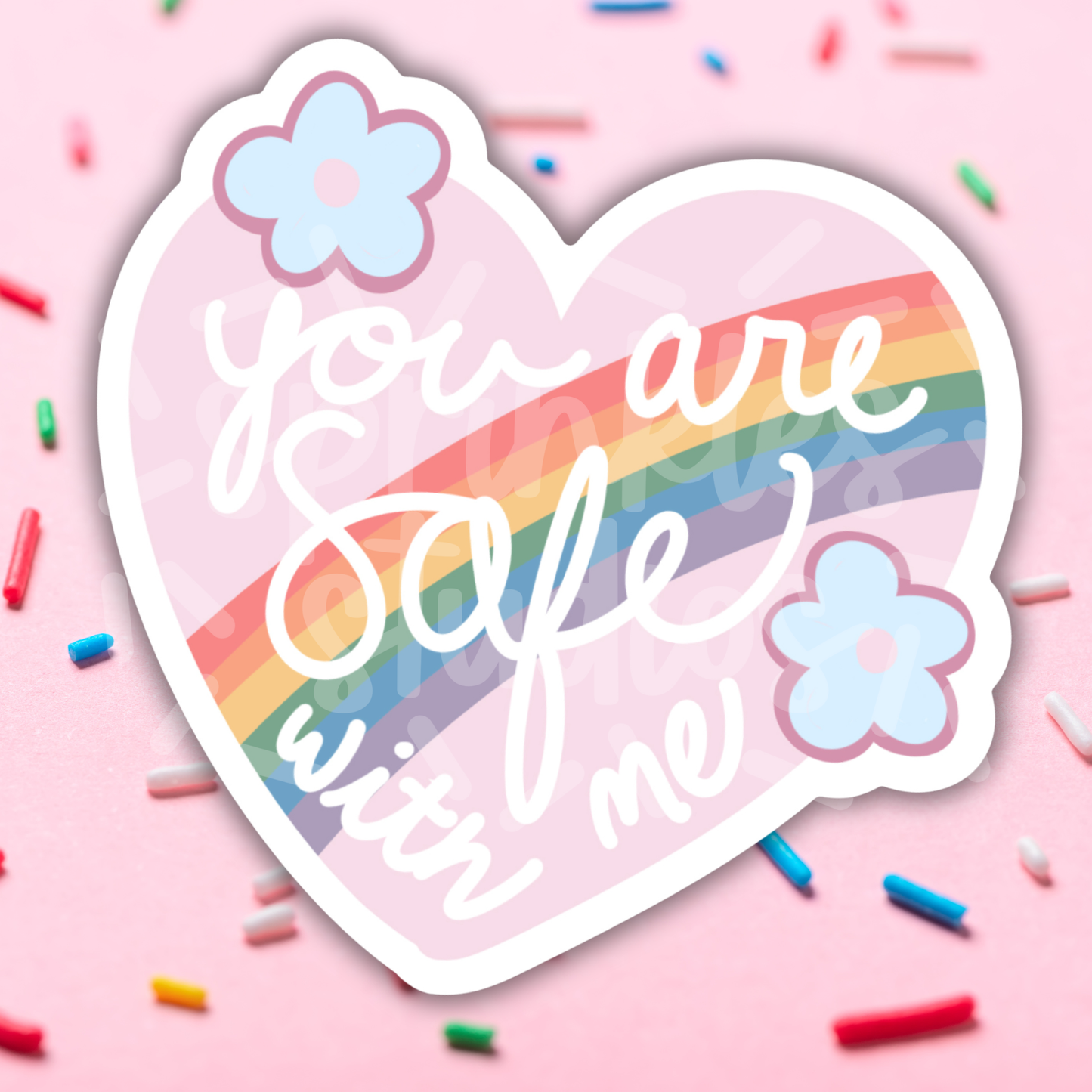 You Are Safe With Me Vinyl Sticker