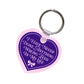 I Have Never Done Anything Wrong Heart Shaped Vinyl Keychain