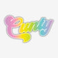 Cunty rainbow sticker