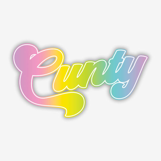 Cunty rainbow sticker