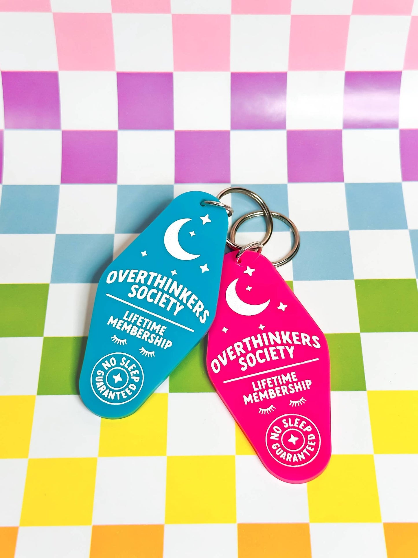 Overthinkers Society - Laser Engraved and Hand Painted Keych