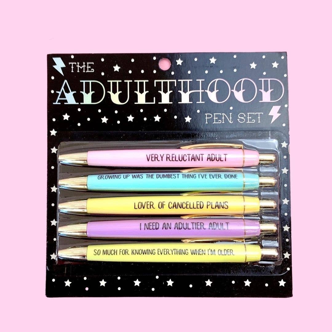 Adulthood Pen Set (christmas gift, stocking stuffer, funny)