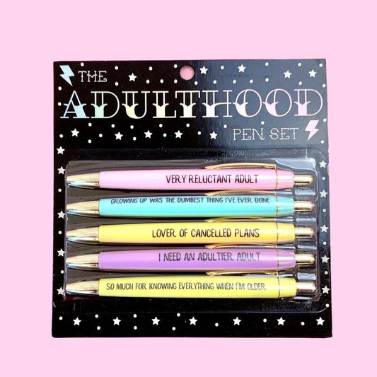 Adulthood Pen Set (christmas gift, stocking stuffer, funny)