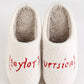 Graphic Printed Taylor's Version Knit Plush Slippers