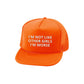 I'm Worse Embroidered Trucker Summer Mesh Cap