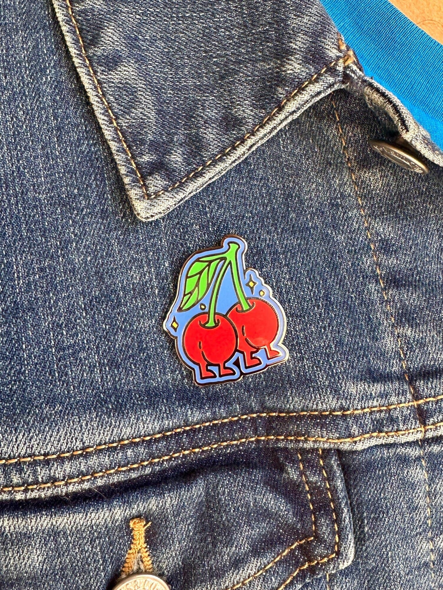 Cherry Butt Enamel Pin