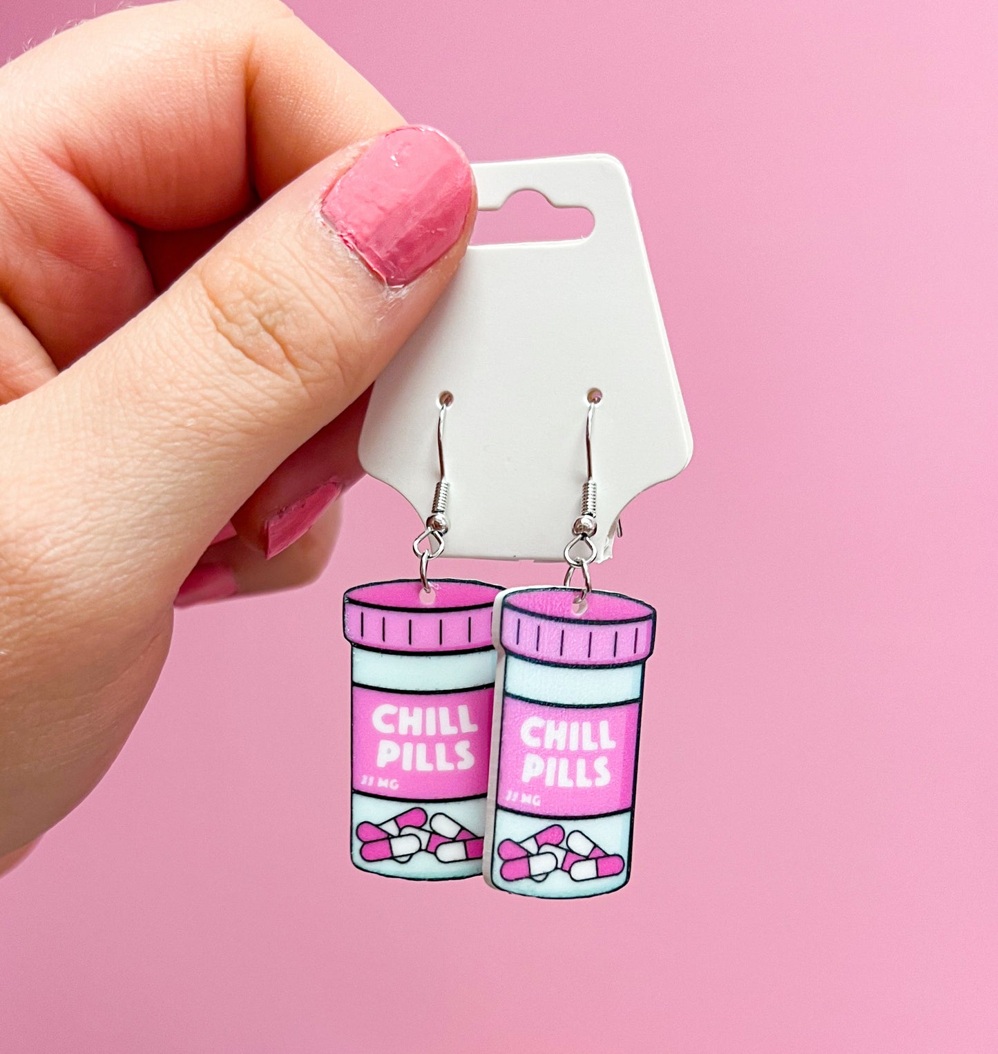 Chill Pill Bottle Earrings