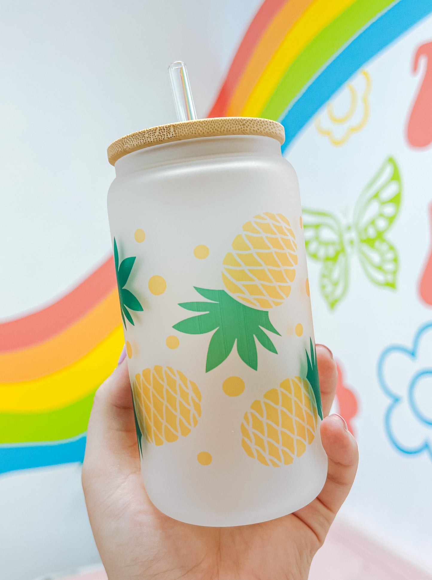 Pineapple Drinking Glass - 16 oz. Glass