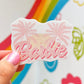 Barbie Pink Palm Trees Sticker