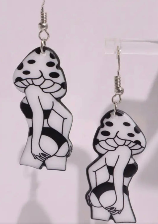 Booty Booty Mushroom Earrings