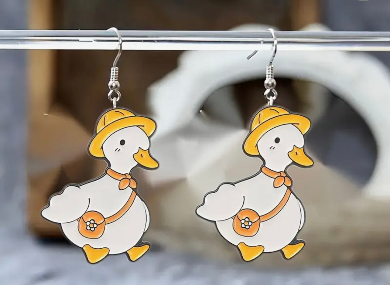 Rainy Day Duckling Earrings