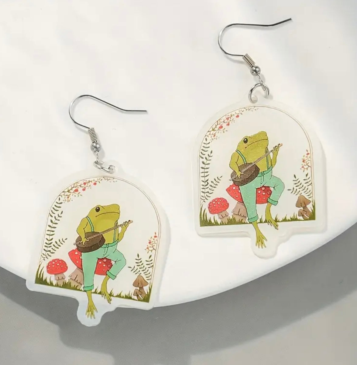 Banjo Frog Earrings