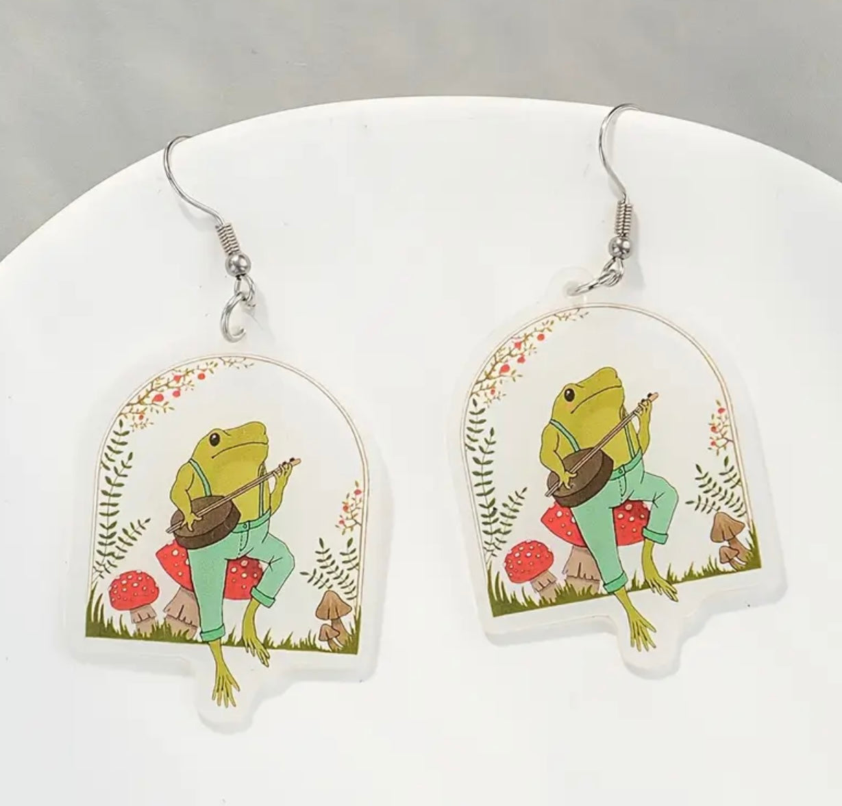 Banjo Frog Earrings