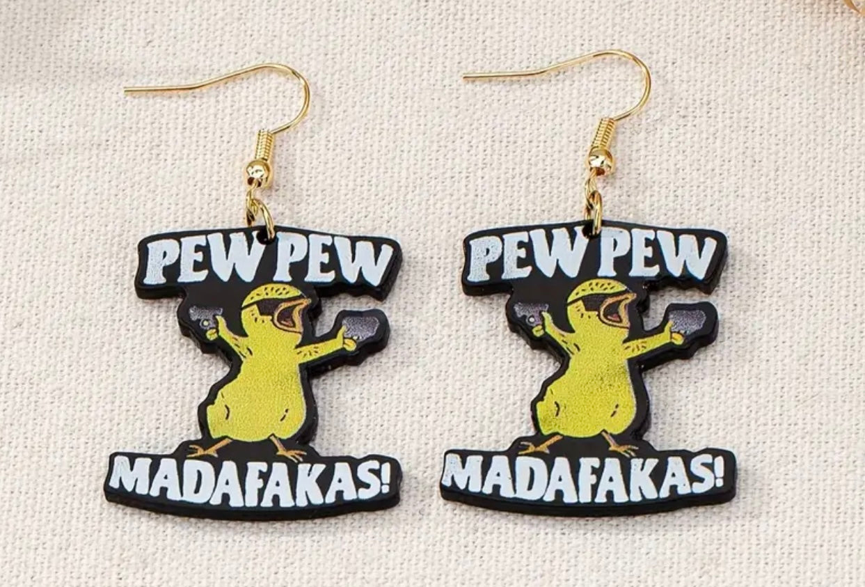 Pew Pew Duckling Earrings