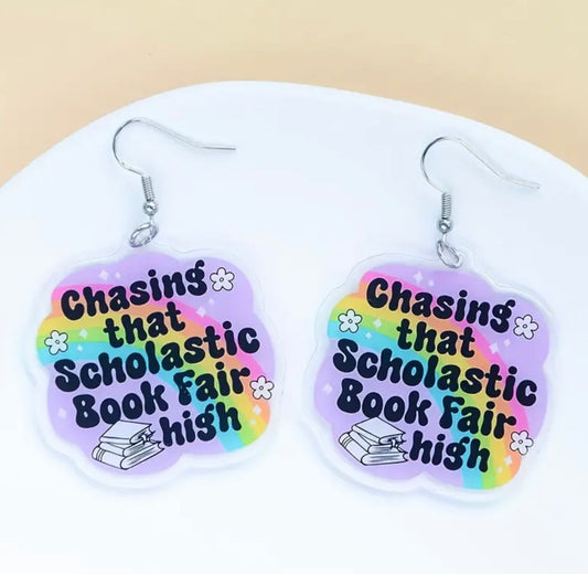 Chasing That Scholastic Book Fair High Earrings