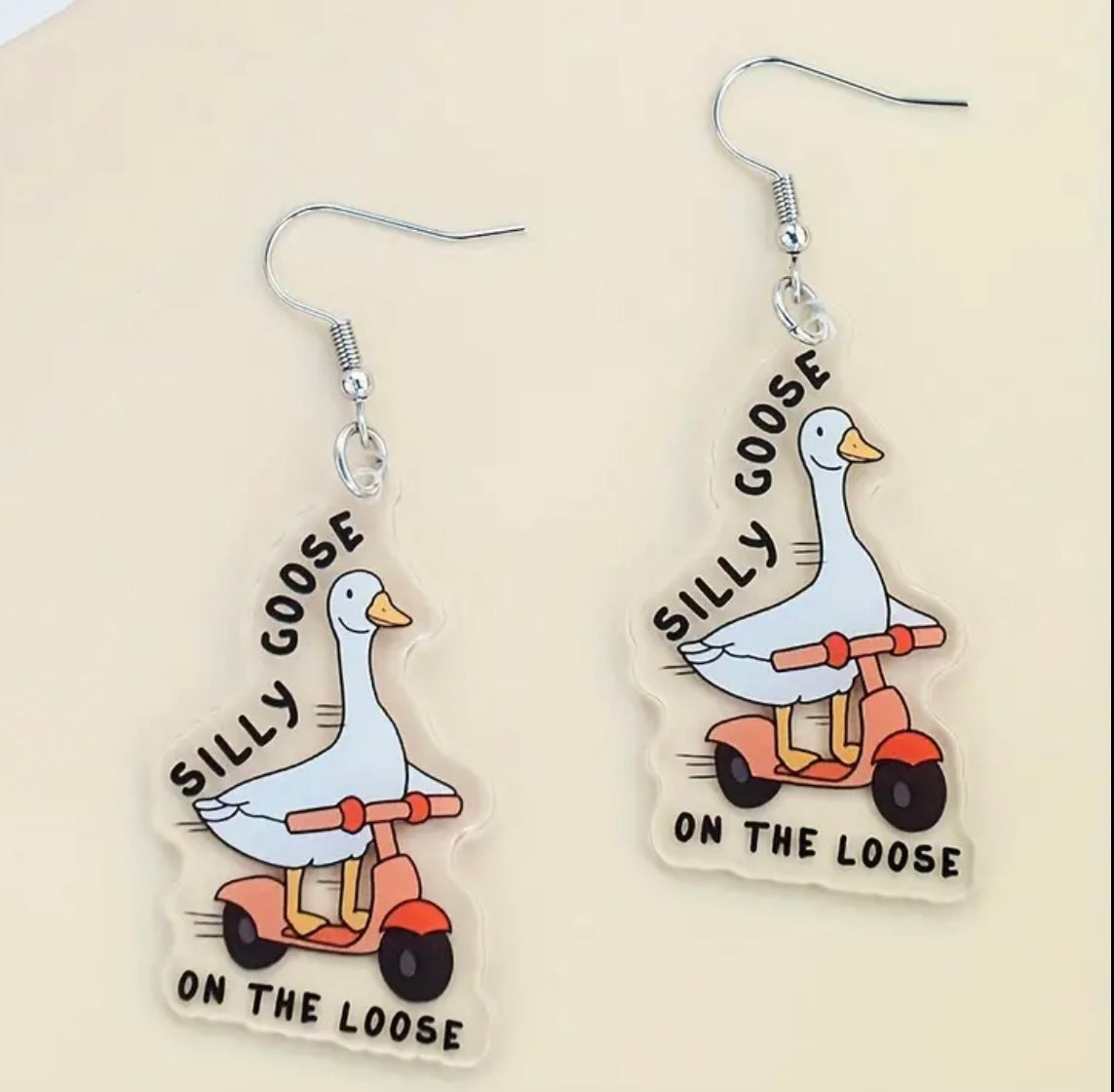 Silly Goose On The Loose Earrings