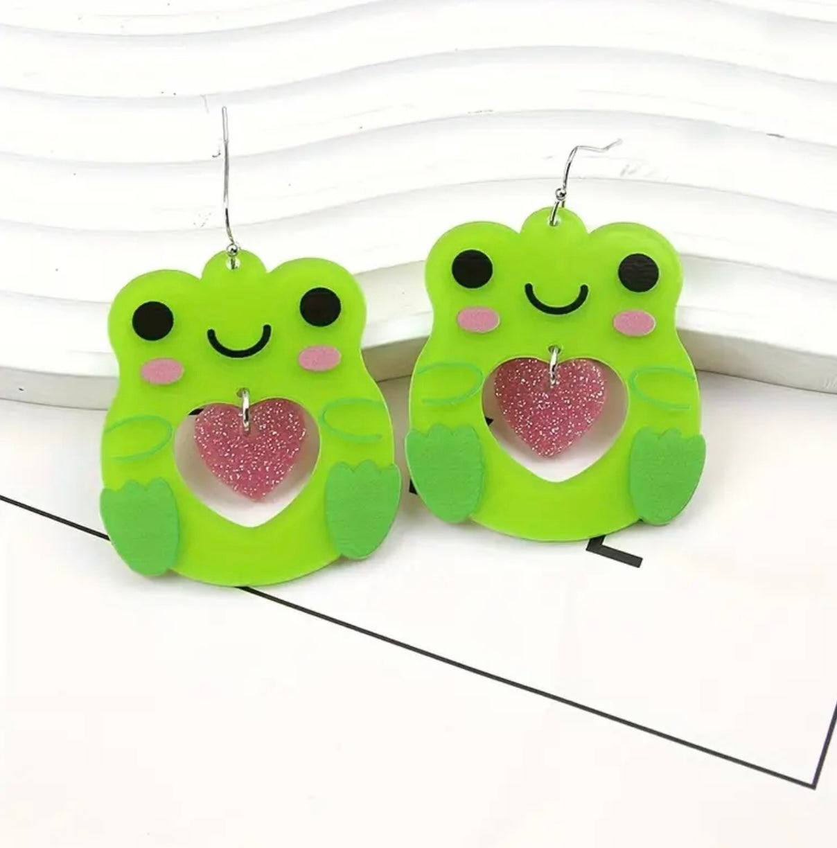 Little Frog Big Heart Earrings