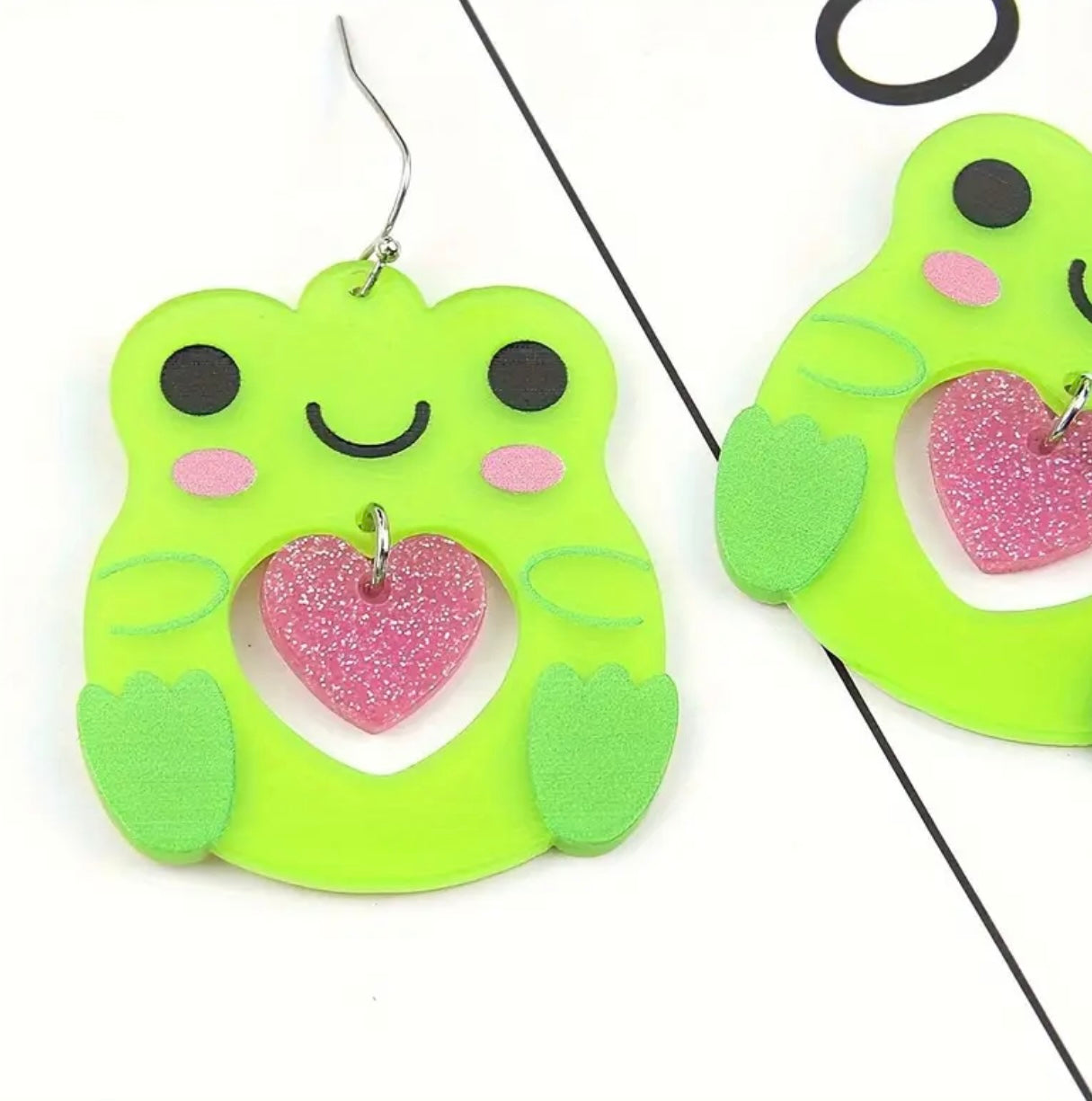 Little Frog Big Heart Earrings