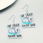 Live Laugh Toaster Bath Earrings