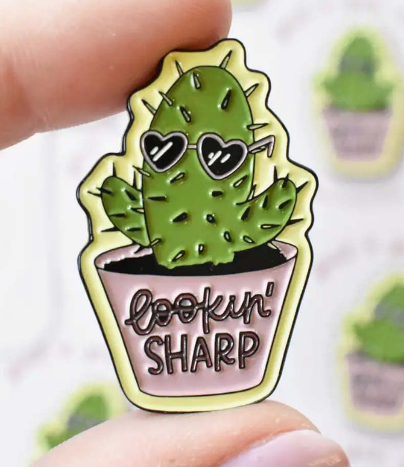 Lookin' Sharp Enamel Pin