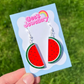 Glitter Watermelon Earrings - Handmade