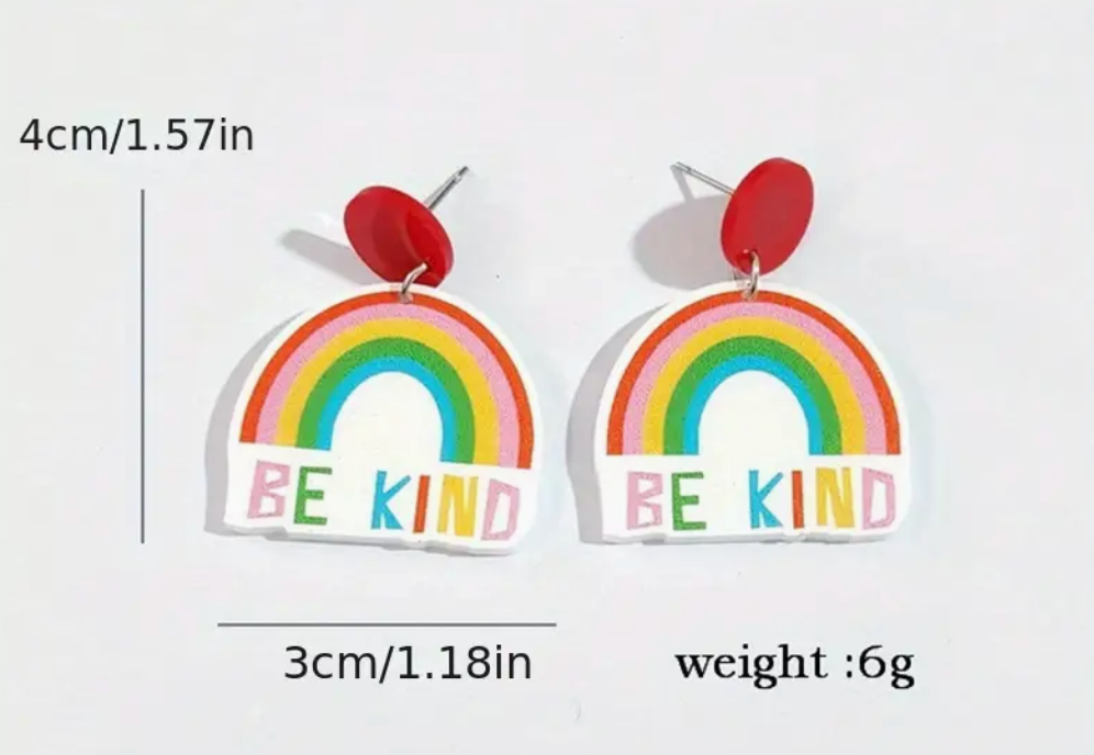 Be Kind Rainbow Earrings