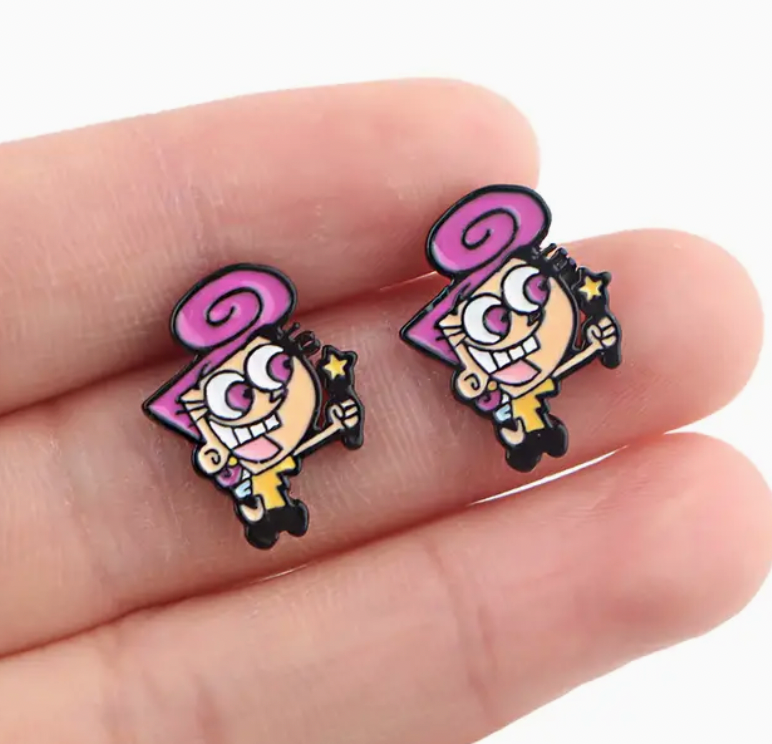 Wonda Fairly OddParents Stud Earrings