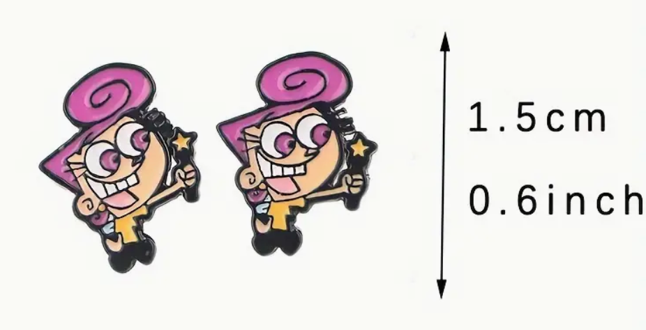 Wonda Fairly OddParents Stud Earrings