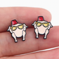 Friends Turkey Head Stud Earrings