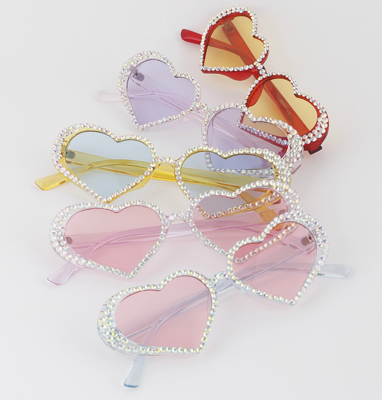 Rhinestone Heart Sunglasses