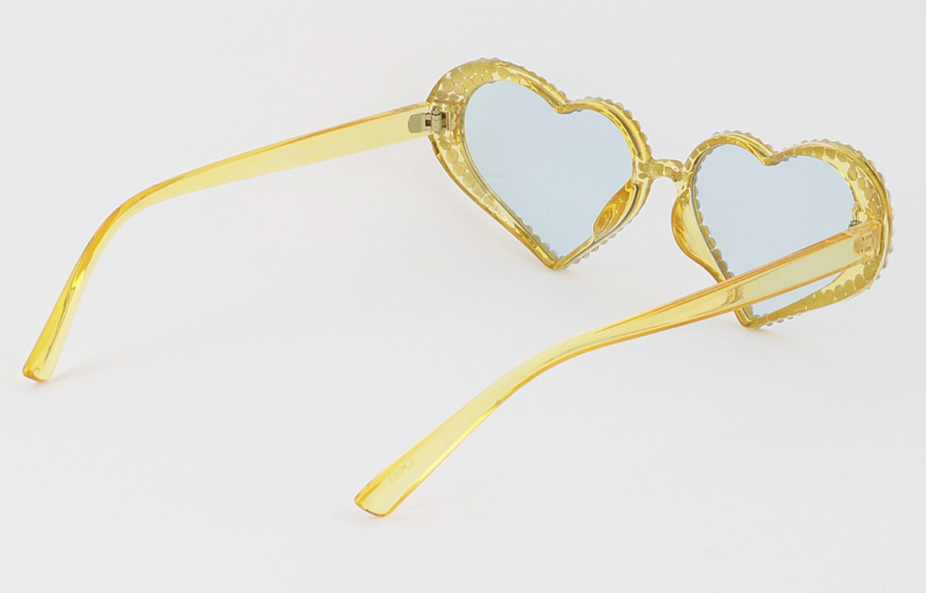 Rhinestone Heart Sunglasses