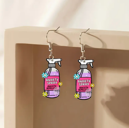 Anxiety Spray Earrings