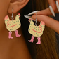 Yellow Chicken With Booties Earrings